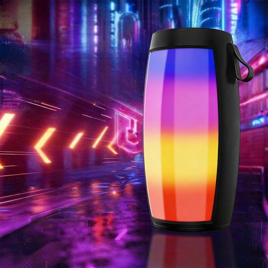 Мини-беспроводная Bluetooth-совместимая колонка с цветной светодиодной подсветкой, поддержка USB-накопителя, карты TF, водонепроницаемый портативный громкоговоритель