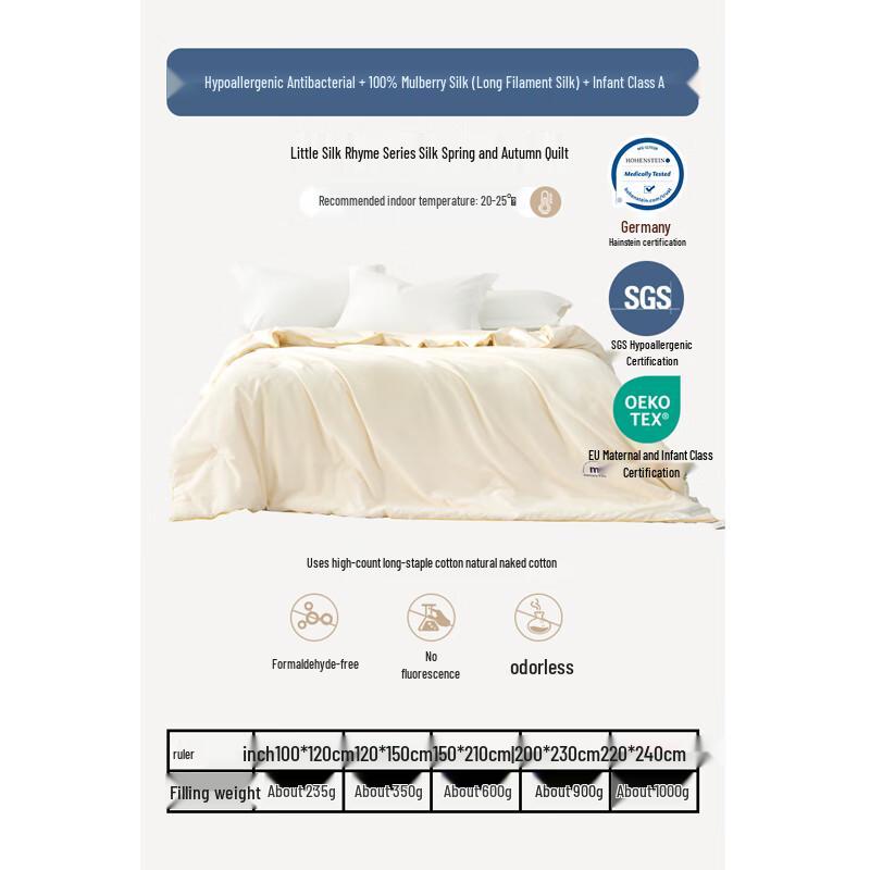 Mercury Home Textiles 100% Mulberry Silk Quilt