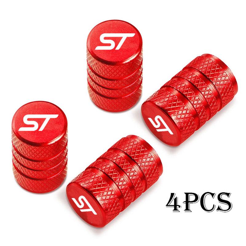 YJBU1 For Ford ST FOCUS 2 3 Mondeo Fiesta Kuga MK2 MK3 MK4 Car Wheel Tire Valve Caps Tyre Stem Covers Airdust Waterproof