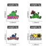 Cute Scissorhands Frog Enamel Pins Custom Creative Frog Patter Brooches Lapel Badges Cartoon Animal Jewelry Gift for Friends