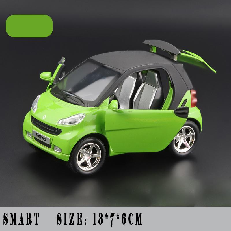 CAG5 1:32 Модели автомобилей Mercedes Benz Smart Mini из сплава, литые металлические, для мальчика, высокая симуляция, миниатюрные, праздничный подарок, модные домашние украшения