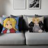 E-Edward Elric Cushion Cover Pillowcase Upholstery Sofa Throw Pillow Home Decor Pillowcas