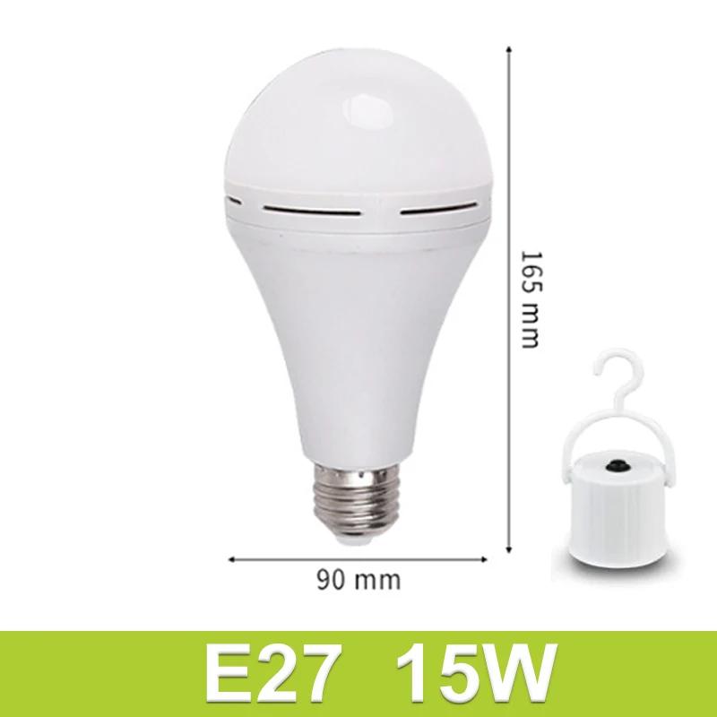 Аварийная светодиодная лампа E27 Перезаряжаемое светодиодное освещение Портативный подвесной ночник Уличный водонепроницаемый для дома Кемпинг Рыбалка Сад