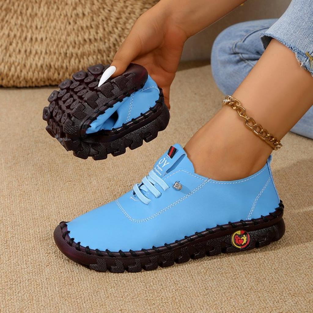 Женские кроссовки 2025 Новые дышащие ретро строчка подошва-маффин большой размер женская обувь весна лето мягкая подошва римские кроссовки