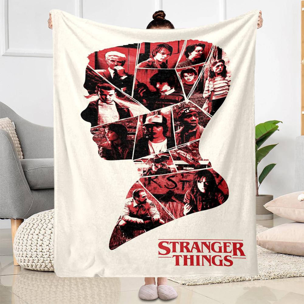 Stranger Things Blanket Suitable for sofas,travel, living rooms also a good gift for friends and family Suitable for all seasons.