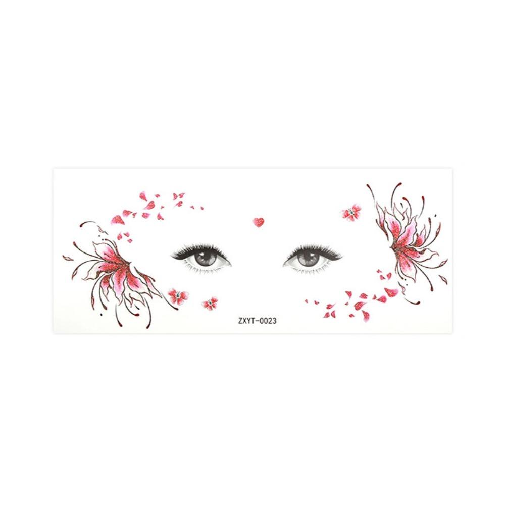 Waterproof Face Tattoo Sticker Realistic Eye Makeup Tattoo Dance Performances