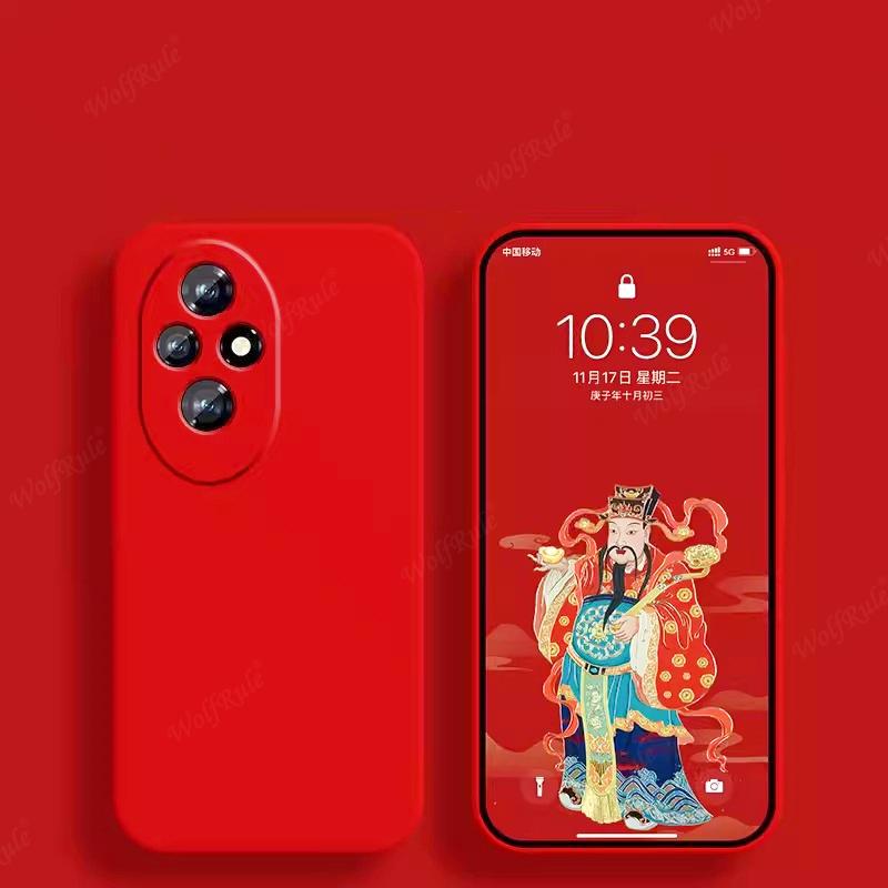 Для Honor 200 Чехол Huawei Honor200 Honor 200 Capas Новый Ударопрочный Бампер TPU Роскошный Жидкий Силикон Мягкие Fundas Honor 200