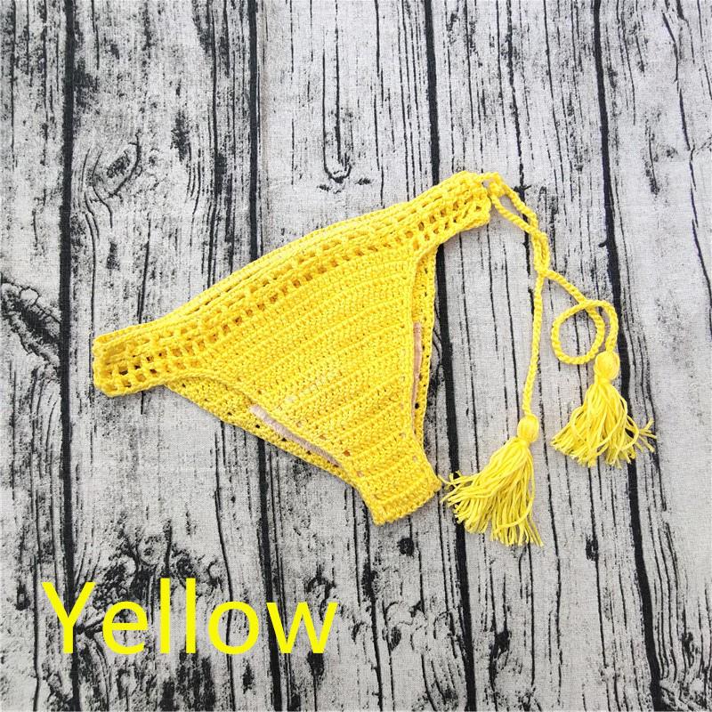 Handmade Crochet Bikini Shorts with Lining