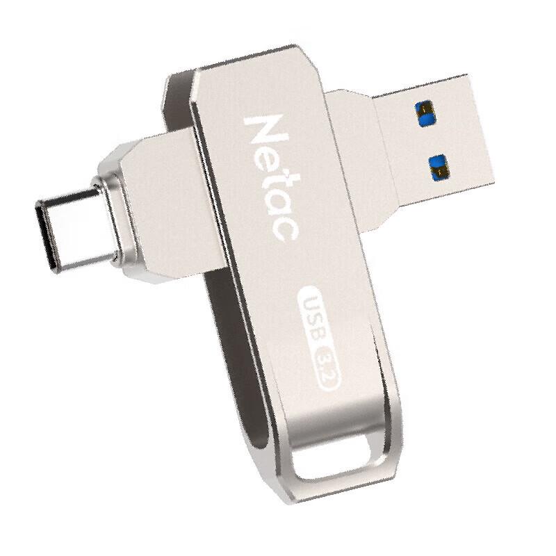 Netac G728 Двух-интерфейсный USB 3.2 Type-C Металлический USB-накопитель