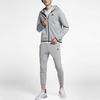Nike Спортивная одежда Tech Fleece Hoodie с молнией во всю длину Темно-серый/черный Мужская уличная одежда 928483-063