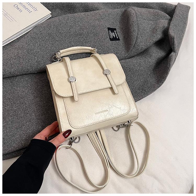 Fashion Simple Temperament Backpack Bag Women's 2025 New Korean Version Niche Design Travel Backpack College Style School Bag