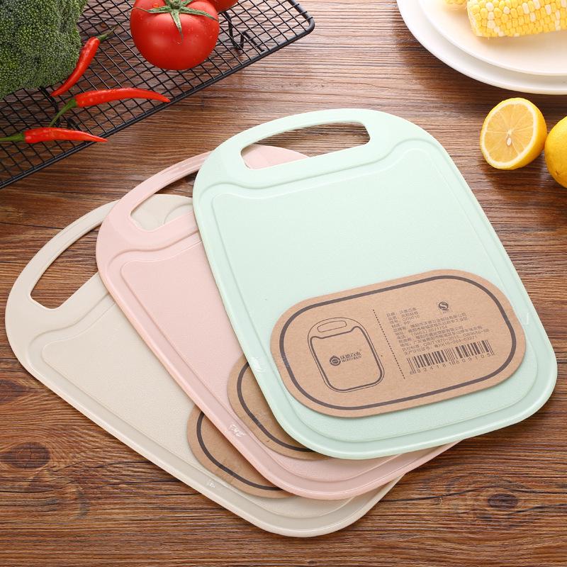 Eco-Friendly Wheat Straw Chopping Block Nonslip Anti Overflow Cutting Board