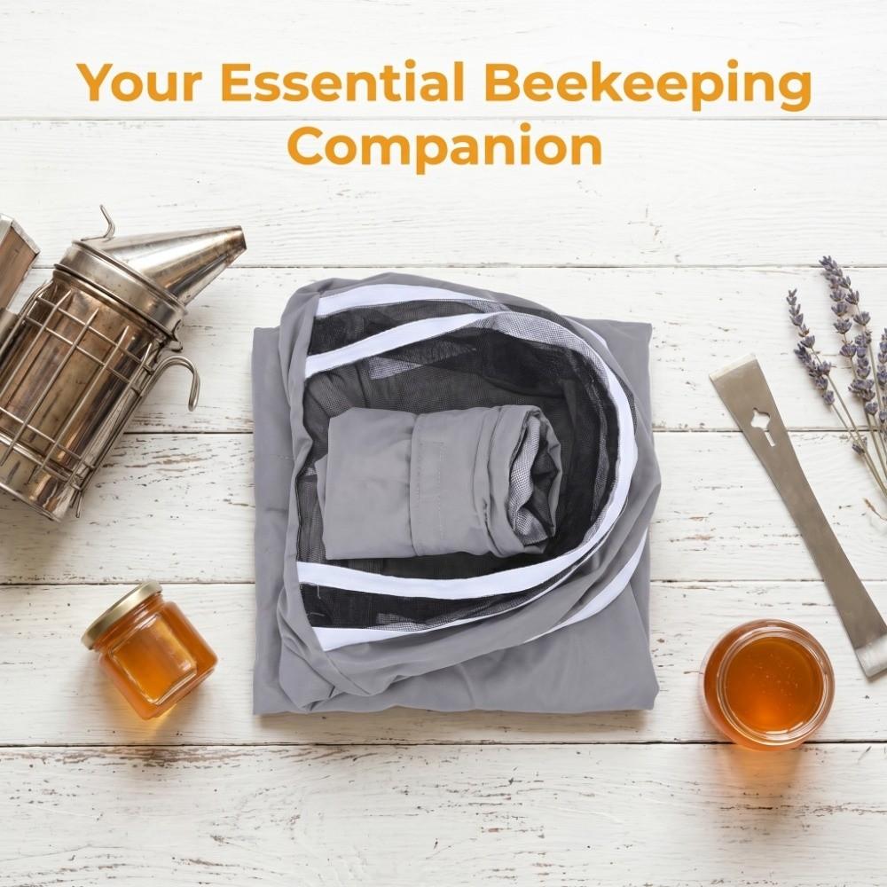 Ventilated Beekeeping Protective Veil Jacket Polyester Cotton Protective Veil Suit Beekeeping