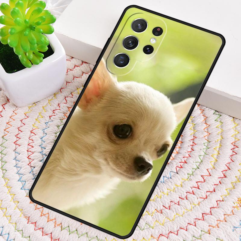 Чехол для телефона с изображением животного чихуахуа с цветком для Samsung Galaxy note 10 pro S26 Ultra S23 S24 FE S25 S21 S22 PLUS ударопрочный