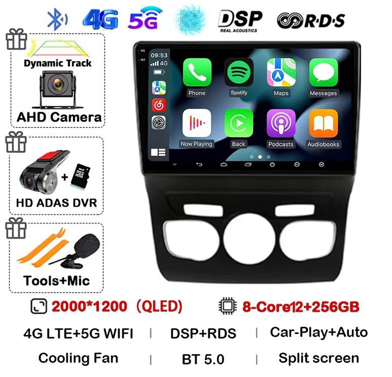 Android 14 CarPlay Auto For Citroen C4 C4L DS4 2013 2014 2015 2016 Car Radio Multimedia Video Player GPS 4G+WIFI 360 Camera DSP