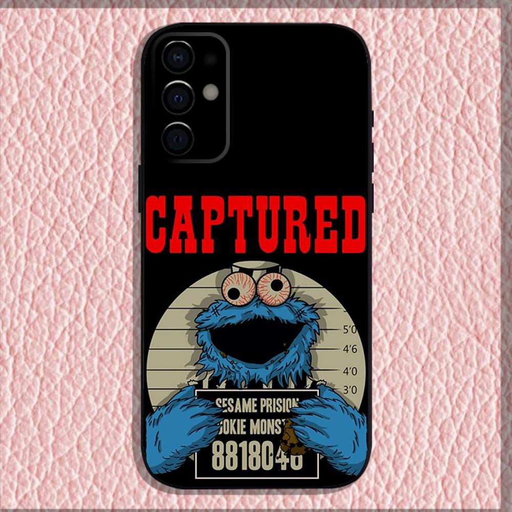 Funny C-Cookie-M-Monster Phone Case For Samsung S24,S21,S22,S23,S30,Ultra,S20,Plus,Fe,Lite,Note,10,9,5G Black Soft Shell