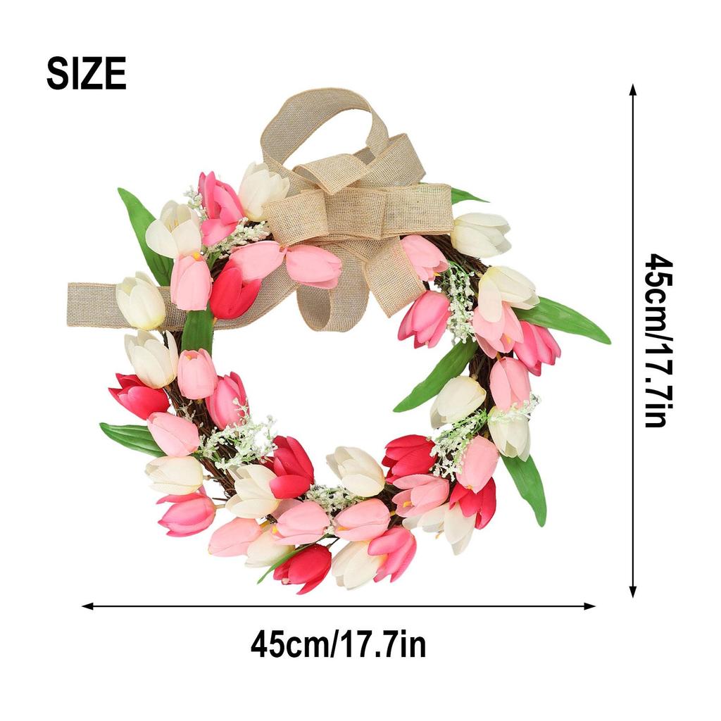 Праздничная гирлянда из тюльпанов для входной двери, необходимая для праздника