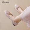 Elegant Bowknot Ballerina Women's Flats Round Toe Soft Sole Comfortable Slip-On Ladies Loafers Leather Single Mules Shoes Size35
