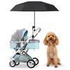 ЗДОРОВЫЙ Тележка для собак с зонтом, Багги, Держатель для зонта, Прогулочная коляска, Солнцезащитный козырек, Тележка-переноска для домашних животных (черный)