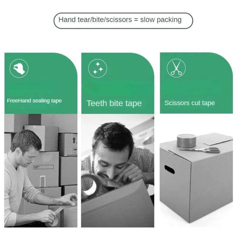 Регулируемый диспенсер для ленты (4.5 - 6см) Прозрачный резак для скотча Ручной диспенсер для упаковочной ленты Устройство для упаковки экспресс-посылок