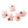 Мультяшные фруктовые свиньи из смолы для самодельных украшений, автомобильной консоли и декора рабочего стола