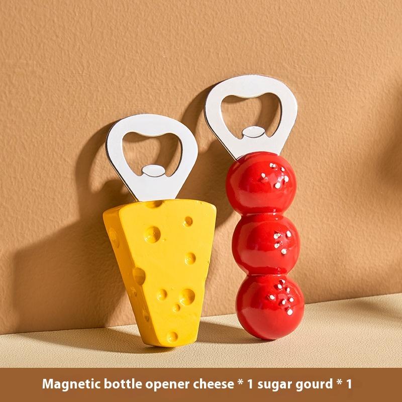 Милая открывашка для пива Kawaii Засахаренные боярышники Магниты на холодильник Домашний декор Гаджеты для кухни Открывашка для бутылок Аксессуары для бара