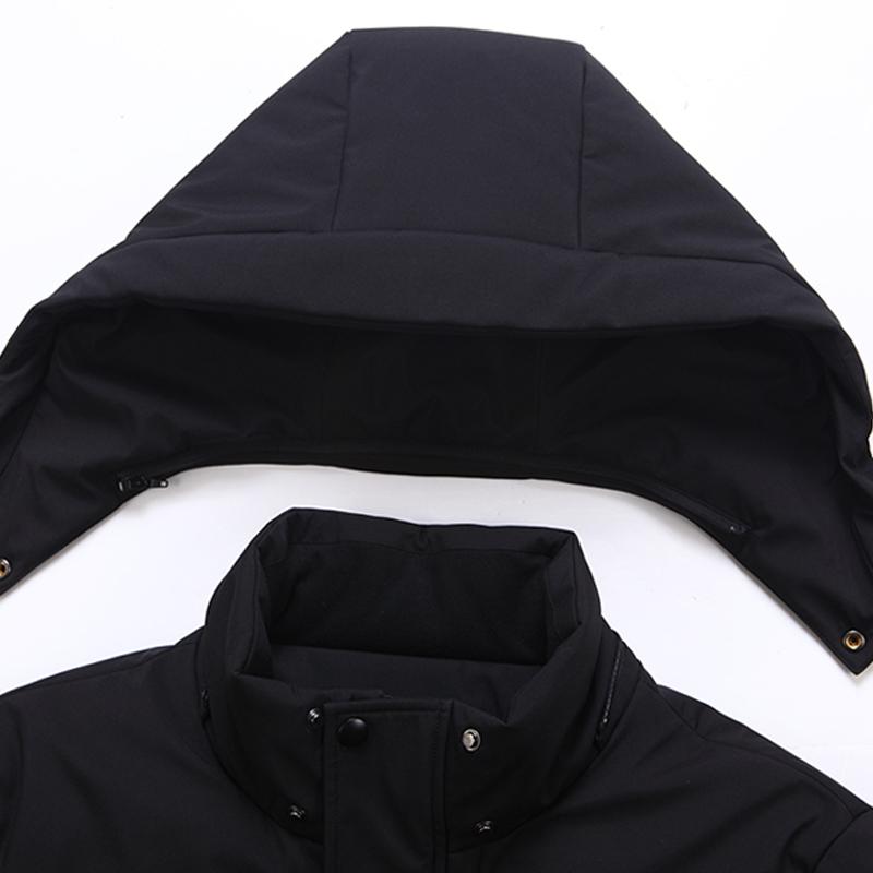 Зимняя мужская куртка-пуховик, новые большие размеры, мужские пальто с перьями среднего возраста, толстые теплые парки с капюшоном из 90% белого утиного пуха