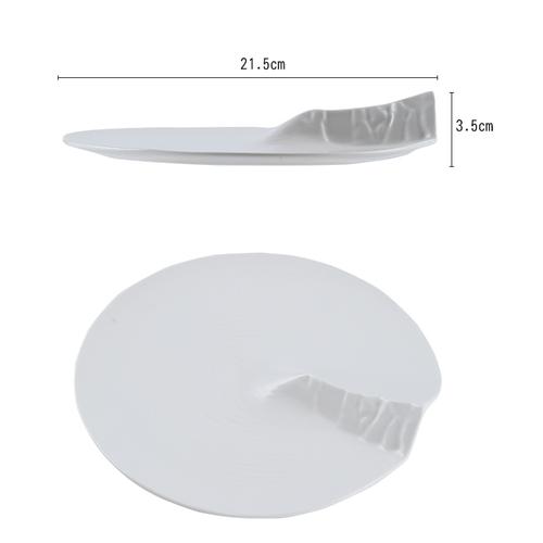 Креативная керамическая тарелка для основного блюда в ресторане отеля, необычной формы, для домашнего ужина, стейка, украшения еды, десертной тарелки