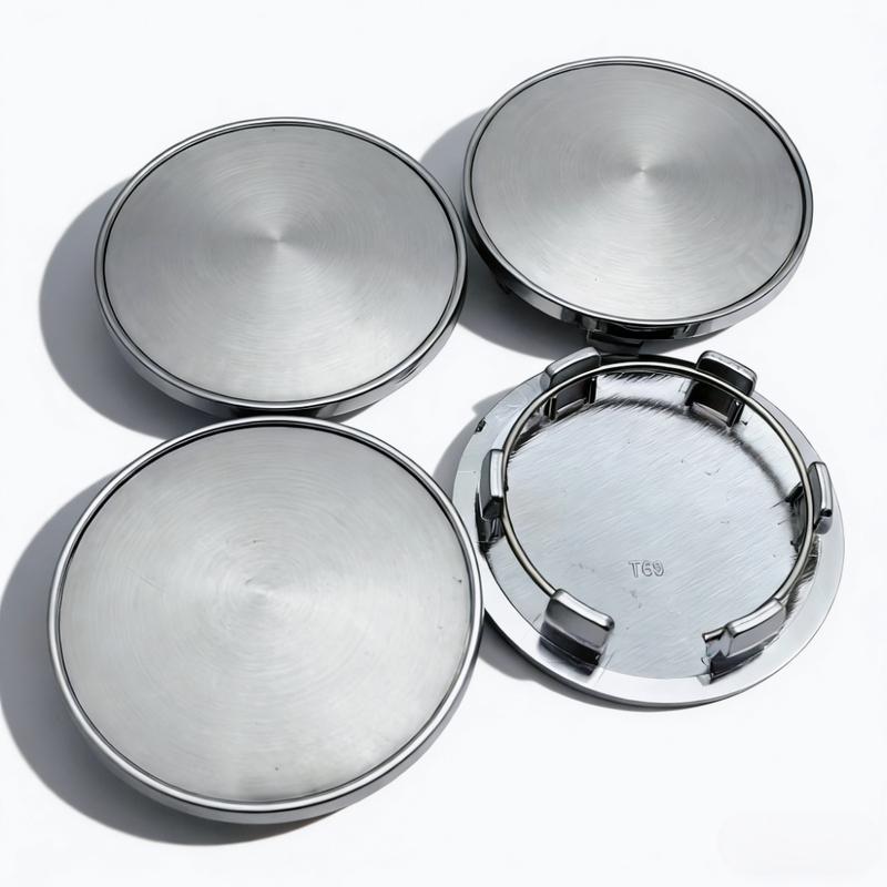 4pcs 69mm ( Clips 56mm ) Black/Silver No Logo Emblem Badge Car Wheel Center Caps Rim Hubcap Wheel Hub Dust Cover Car Accessories