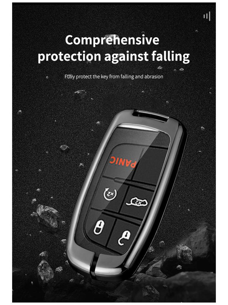 Чехол и накладка для ключа Jeep Compass, Cherokee, Grand Cherokee, Renegade, Commander