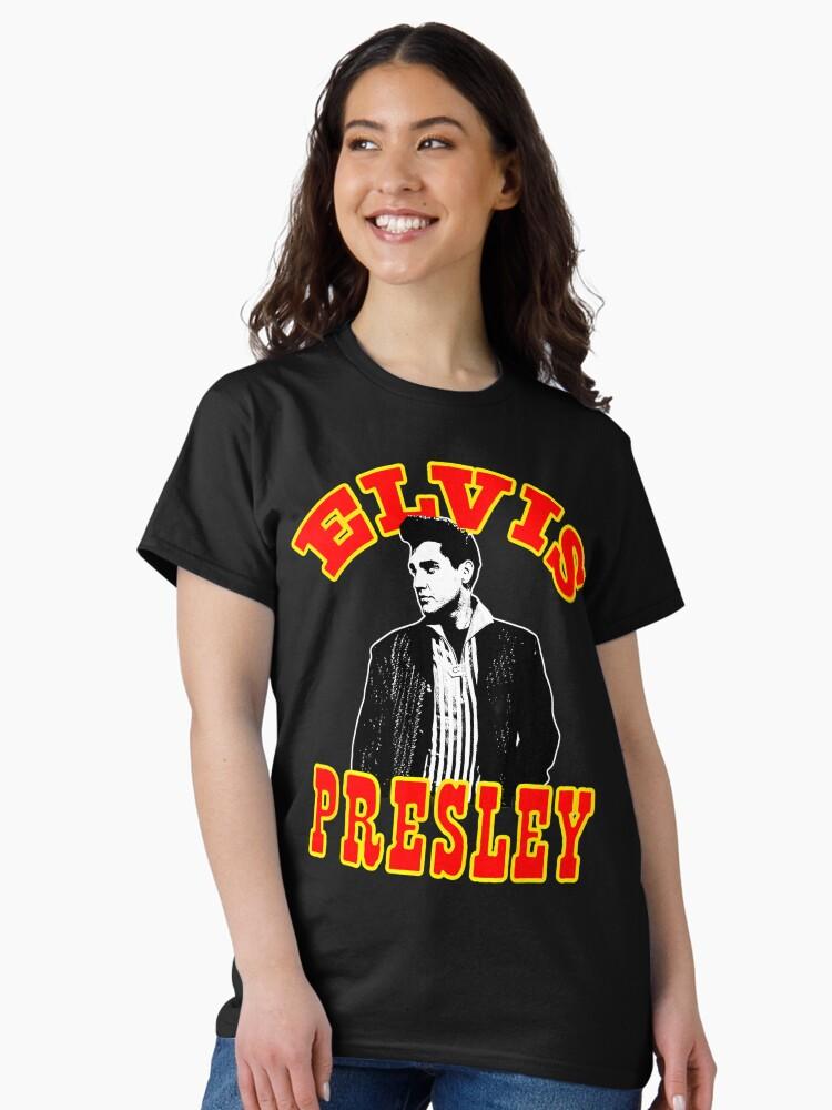 Elvis Presley Elvis Presley Portrait Red Yellow Arch Classic T-Shirt