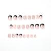 24 Pieces Short False Nails Press-on Nails Glitter Manicure Nail Patches 10ml