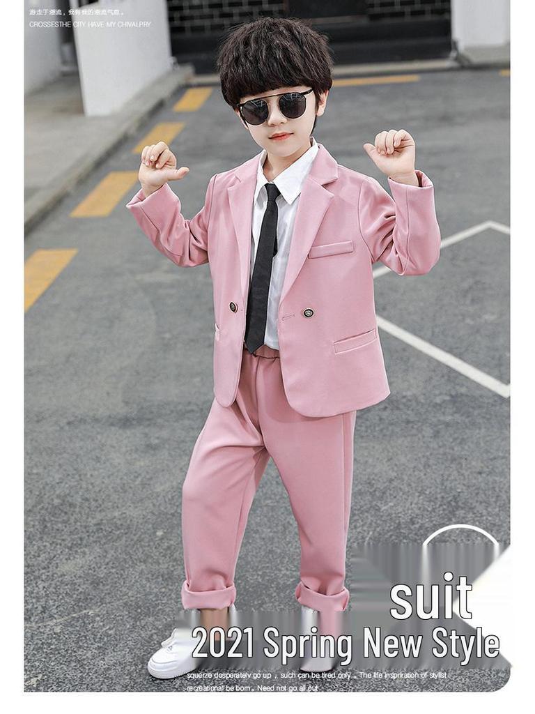Весенне-осенний костюм-двойка для мальчиков в корейском стиле: Красивый мальчик-цветок, формальная одежда