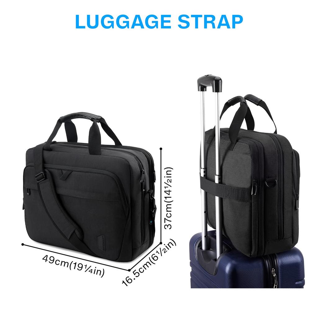 Computer Business Laptop Large Water Laptop Shock Business Black [BAGSMART] Bag, Bag, Expandable, 17.3 Inch, Men's Bag, Capacity, Repellent, Case,