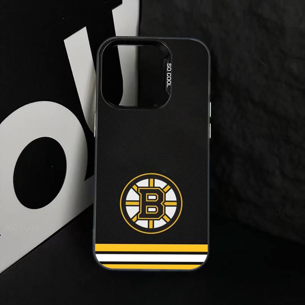 cool B-Bos-ton-B-Bru-ins Phone Case For iPhone 17,16,15,14,13,12,11 Plus,Pro Max,XS,Colored Silver Plated Inside Cover