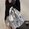 Серебряный рюкзак женский большой емкости повседневная модная сумка-ведро студенческая школьная сумка многофункциональный рюкзак премиум-класса Sense