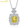 Classic Luxury Zircon Women Pendant Necklace Jewelry Wedding Promise Party Gift
