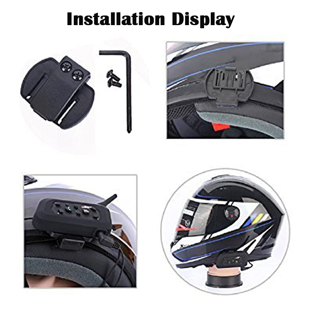 QSPORTPEAK Motorcycle Intercom Accessories for Microphone Headphone Clip for Motorcycle BT Bluetooth Intercom V6/V4,