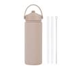 550ml Stainless Steel Insulated Travel Water Bottle With Wide Mouth Carry Strap Sip Lid Outdoor Sports Daily Use