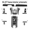Teana 2004-2007 Carbon Fiber Interior Film Gear Decoration Sticker