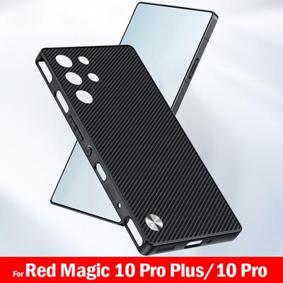 Чехол для Nubia Red Magic 10 Pro Plus Роскошная текстура волокна Защитная задняя крышка из ПУ-кожи Capa для RedMagic 10 Pro+ Funda