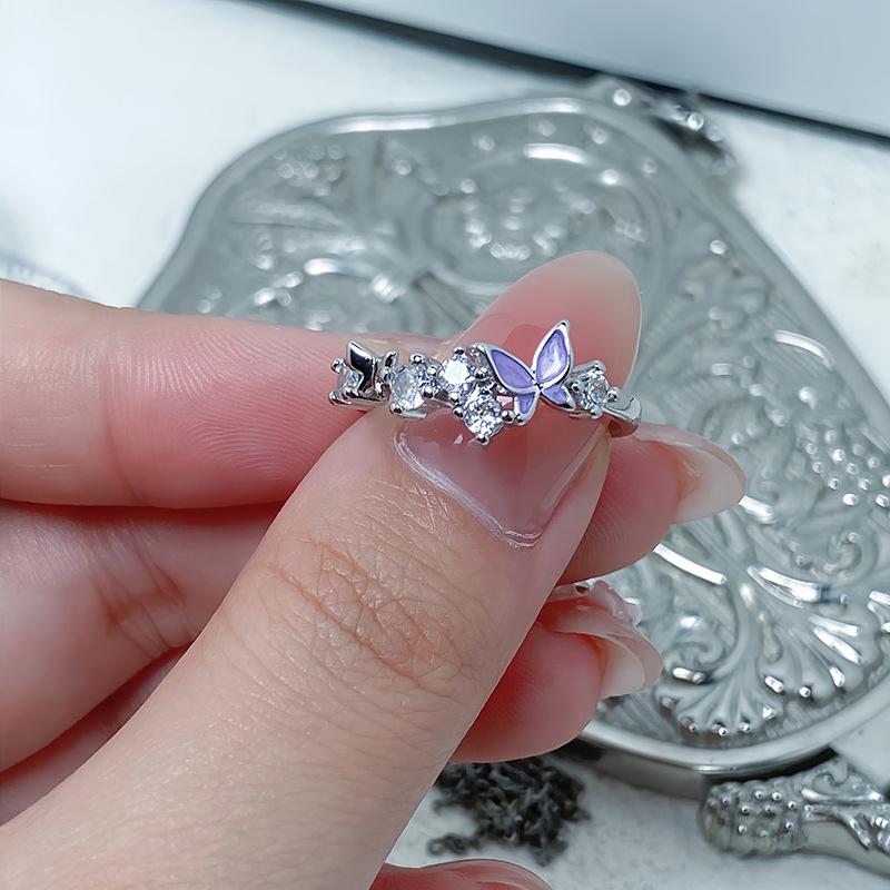 Фиолетовое Кольцо-Кольцо Сокровище Цир***** , Легкая Роскошь, Высокий Стиль, Изысканное Супер Сказочное Кольцо с Характером