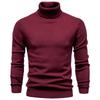 Mens Turtleneck Knit Sweater Casual Long Sleeve Pullover Fall Winter Slim Fit