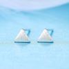 Triangle Stud Earrings Women's Retro Simple Brushed Geometric Earrings Fashion Trend Korean Version Niche Design Accessories