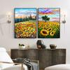 Modern Sunflower Decorative Painting Sunset Scenery Flower Poster Landscape Wall Art Picture Canvas Print Living Room Home Decor No Frame