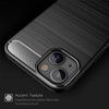 Coque en silicone TPU - E.F.CONNECTION - pour iPhone 13 (6,1") - Souple - Noir - Fibre de carbone