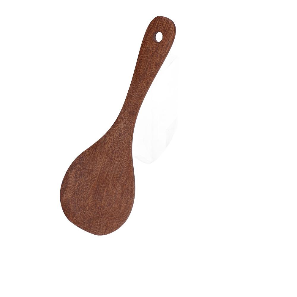 2 Pcs Long Handle Rice Paddle Smooth Burr-free Kitchen Scoop Rice Spatula Non-stick Pan