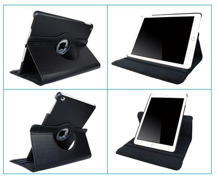 Coque Rotative 360 Noir pour iPad Air 13 pouces M2 2024 - Housse Etui Protection Fermerture Elastique Phonillico®
