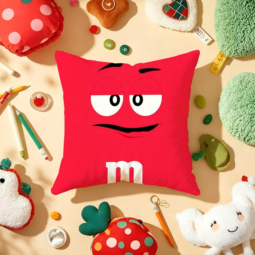 Милая Забавная Арт M-M&M'S Наволочка Плюшевая Ткань Мягкая Двусторонняя Печать Диван Теплая Зимняя Дом Детский Подарок Наволочка