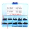 1000Pcs M1 M1.2 M1.4 M1.7 Self-Tapping Screws Carbon Steel Black Machine Screws Pan Head Tiny Screws
